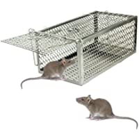 skycabin 1-Door ratón Hierro Jaula Trampa- Humano- Animal Catcher para ratón- Ratas- Hamster- Topo- Mustela- Gopher y…